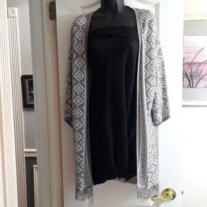 Cardigan long fringed
